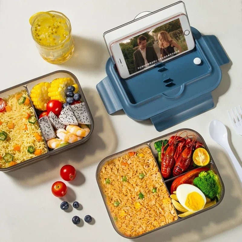 Boîte repas compartimentée étanche avec couverts
