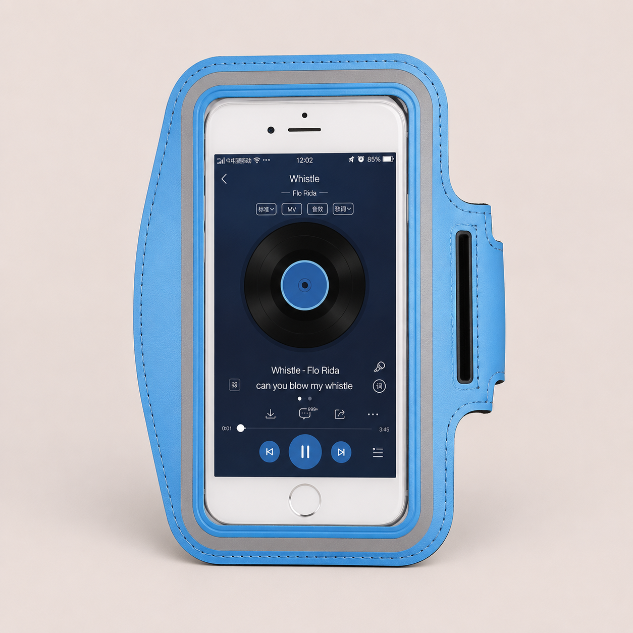 Brassard de sport pour smartphone avec porte-cartes
