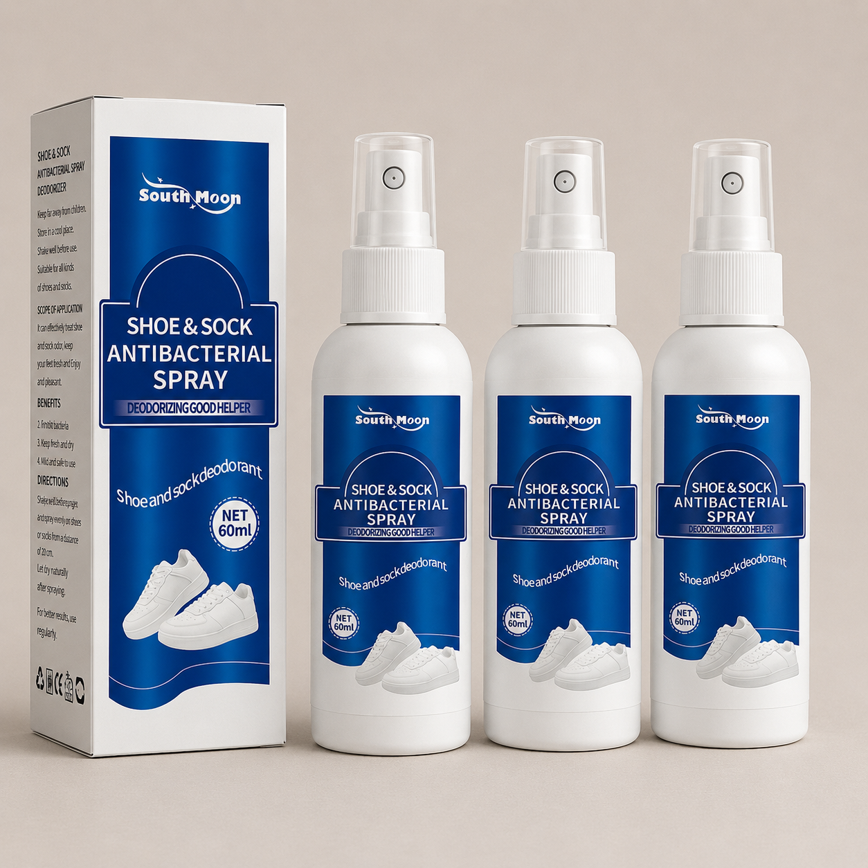 Spray désodorisant pour chaussures et pieds 60 ml