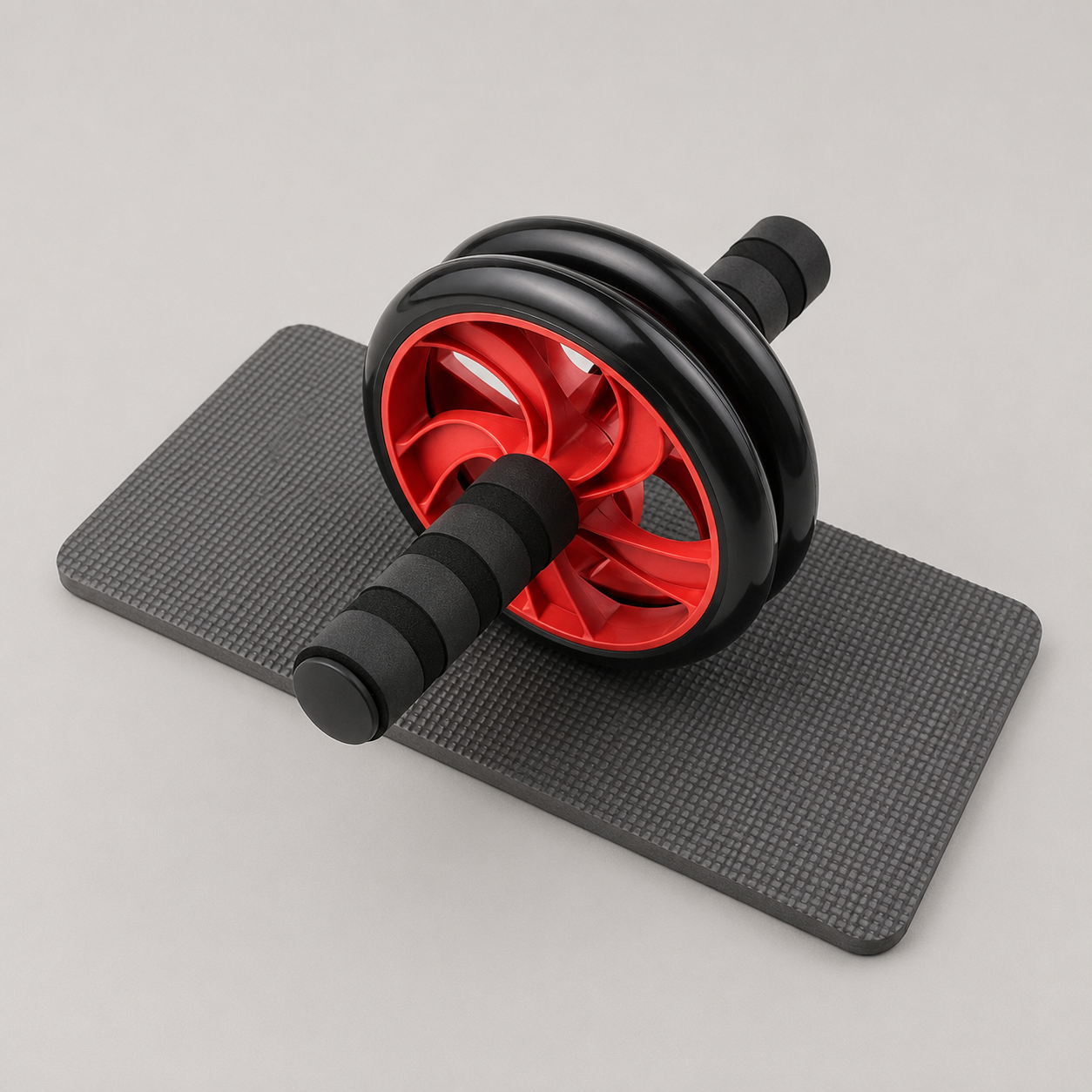 Roue abdominale double antidérapante pour gainage et musculation