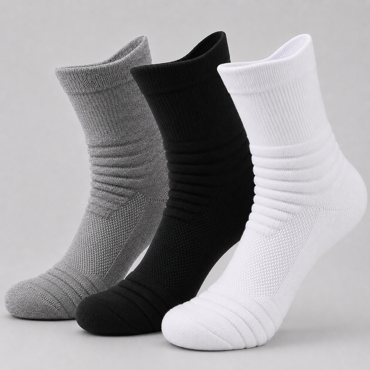Lot de 3 paires de chaussettes de sport respirantes en coton