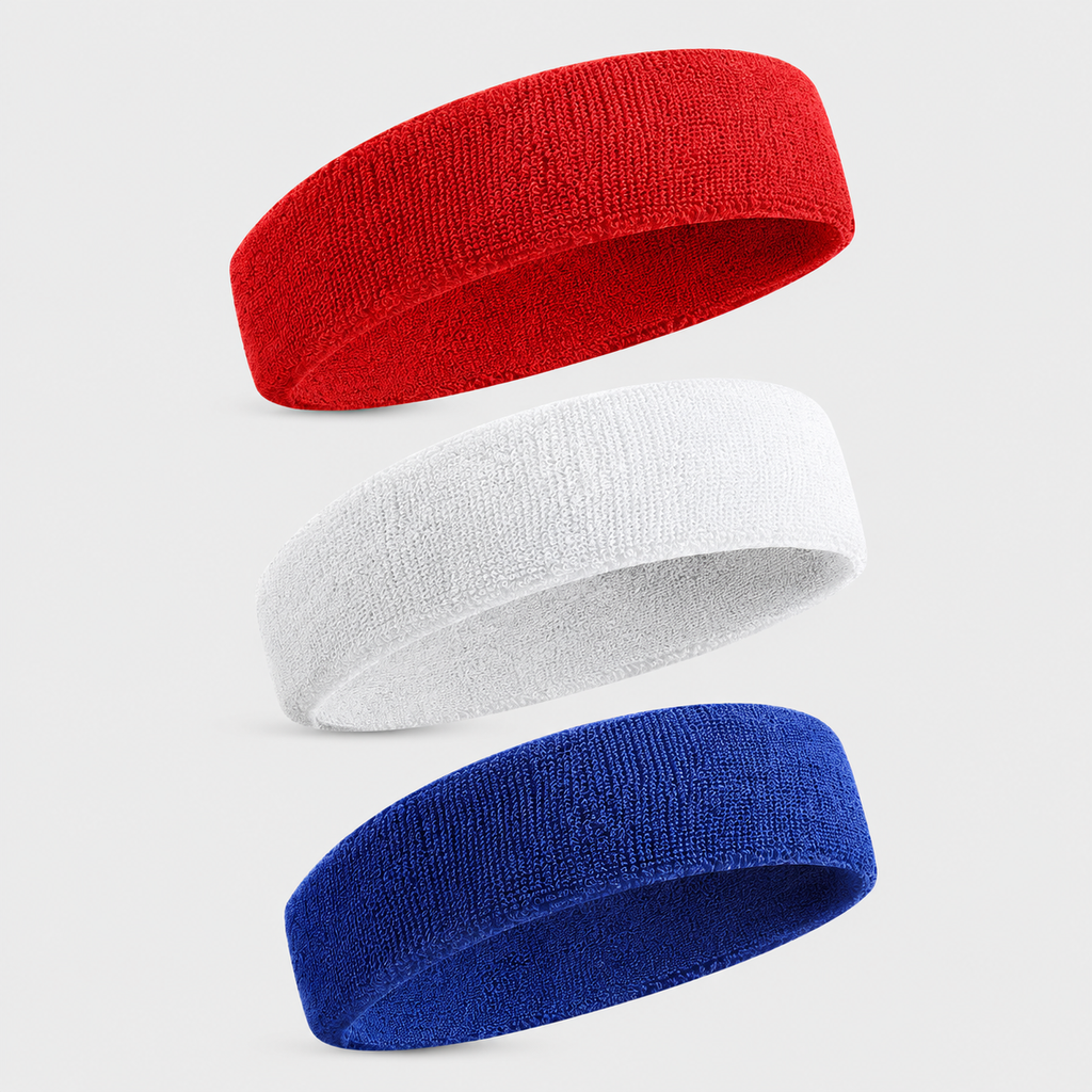 Bandeau de sport en PU pour maintien des cheveux lot de 3