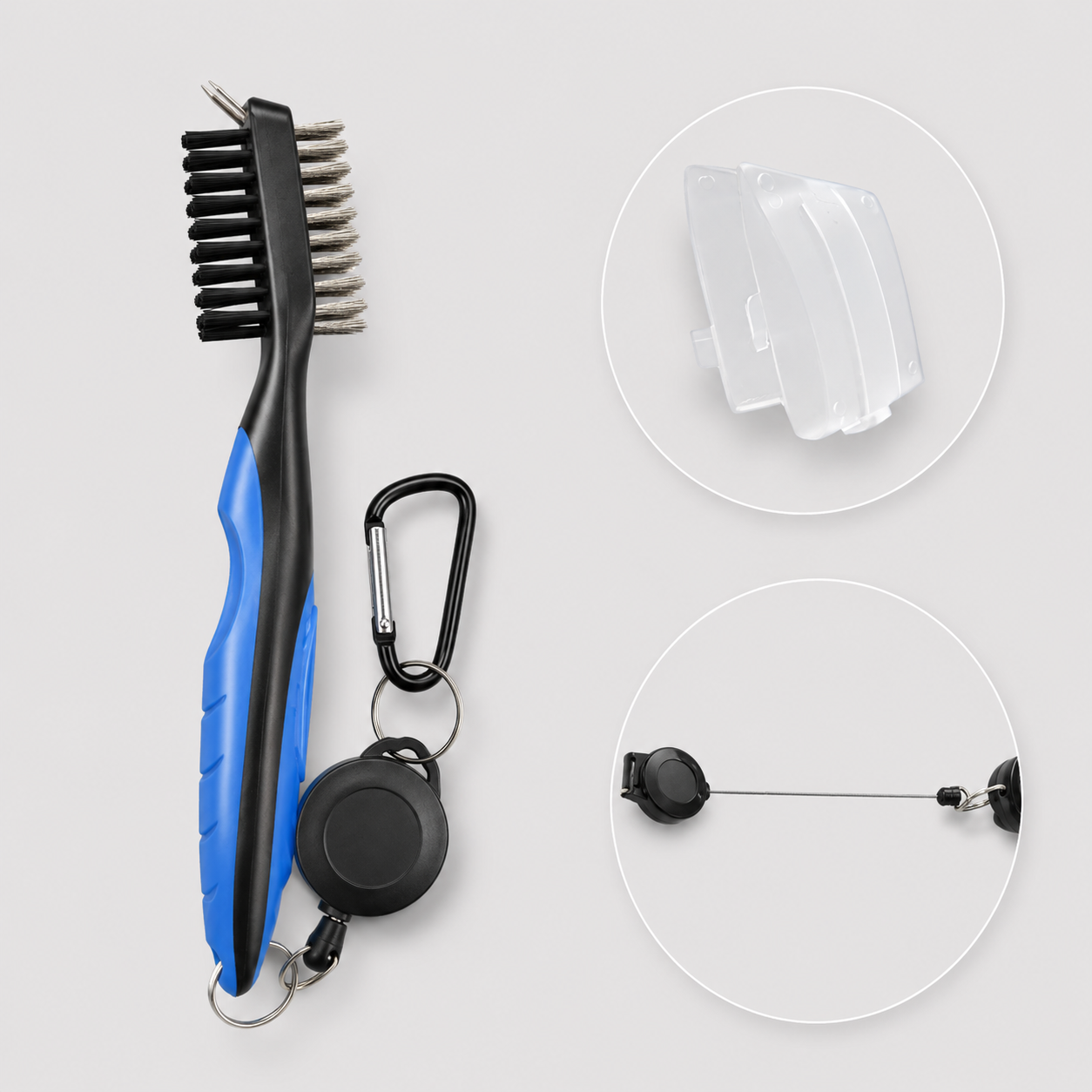 Brosses Clubs Golf avec Mousqueton et Nettoyeur de Rainures