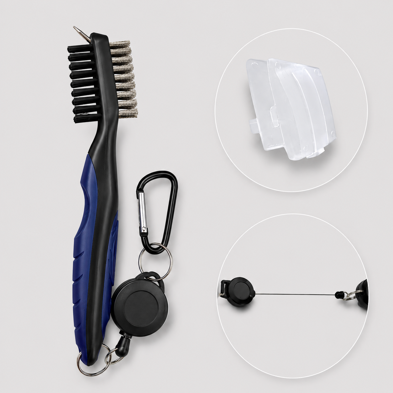 Brosses Clubs Golf avec Mousqueton et Nettoyeur de Rainures