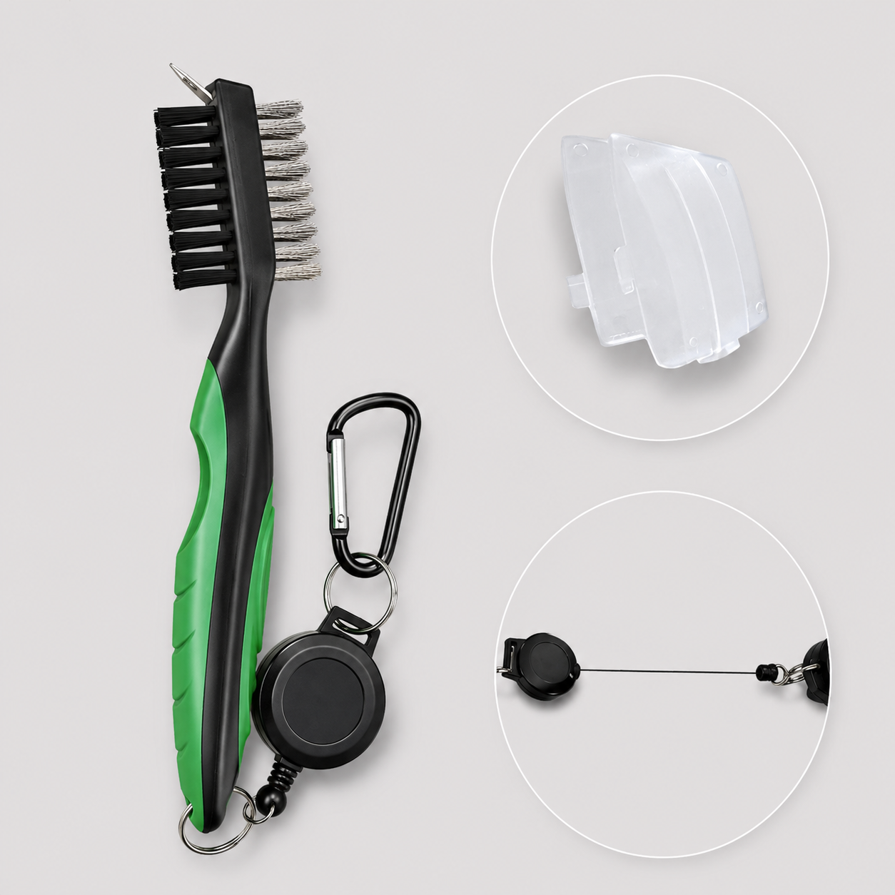 Brosses Clubs Golf avec Mousqueton et Nettoyeur de Rainures