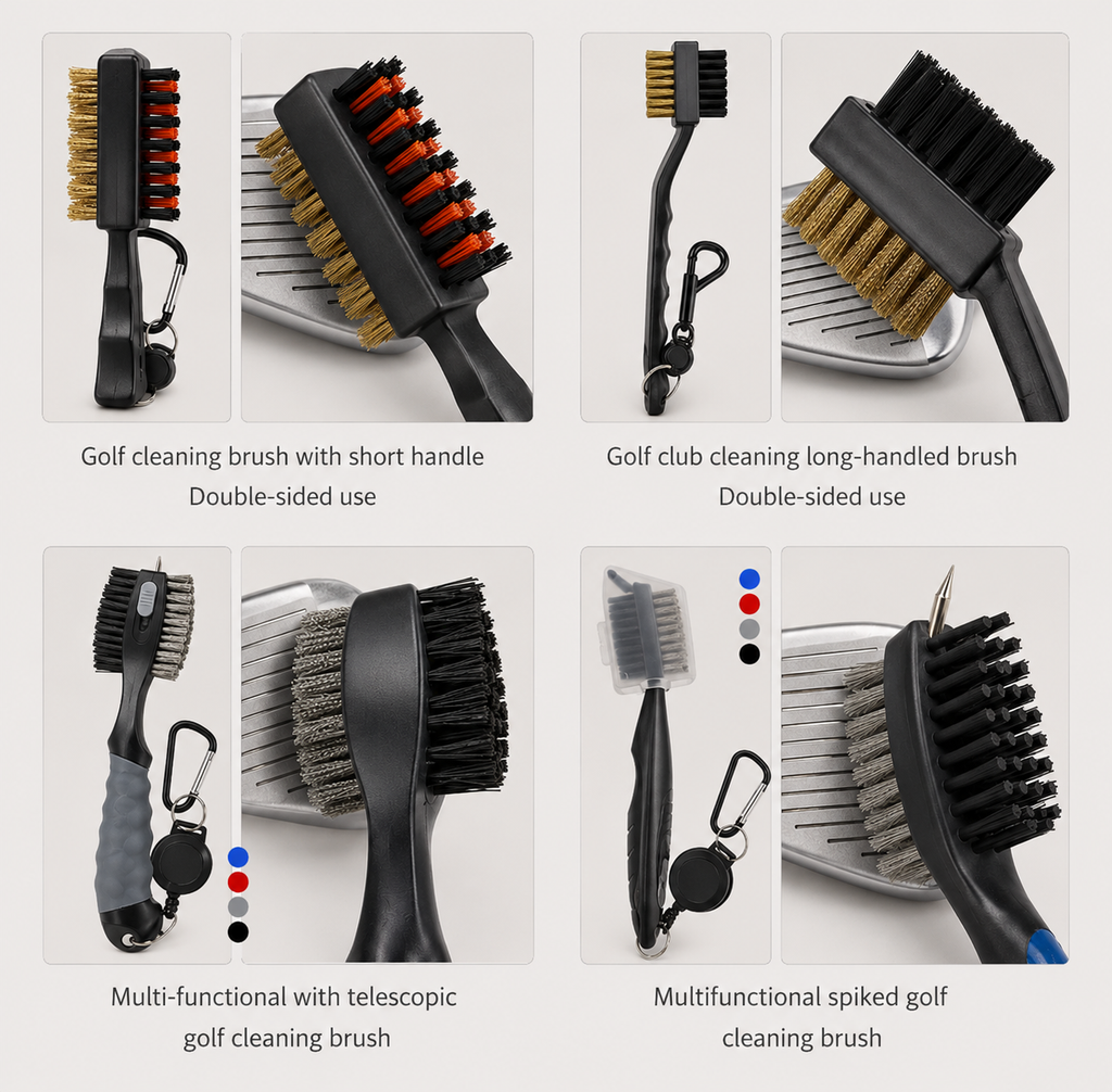 Brosses Clubs Golf avec Mousqueton et Nettoyeur de Rainures