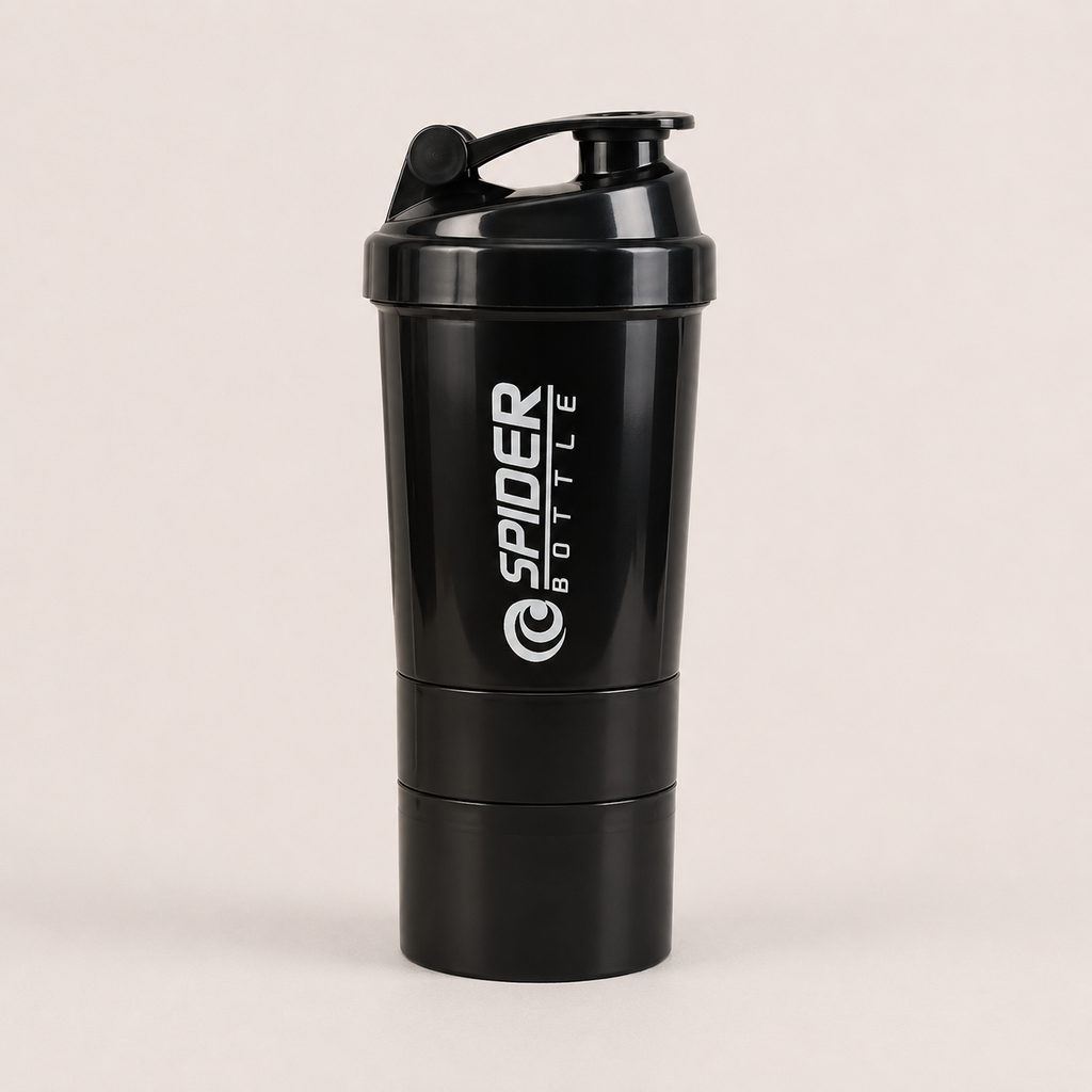 Shaker protéiné 500 ml avec compartiment de rangement
