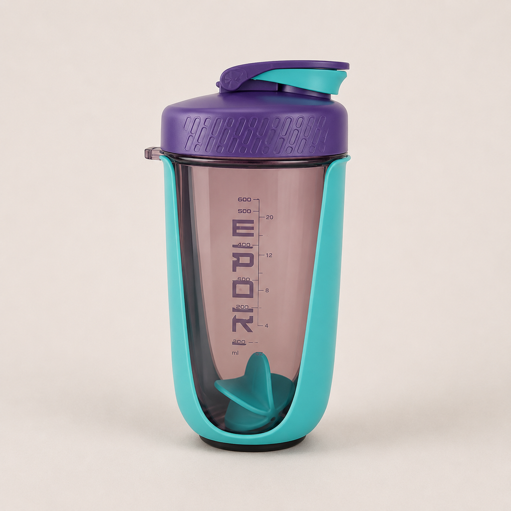 Shaker protéiné 600 ml avec bille mélangeuse en acier inoxydable
