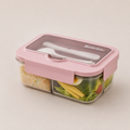 Boîte repas compartimentée étanche avec couverts