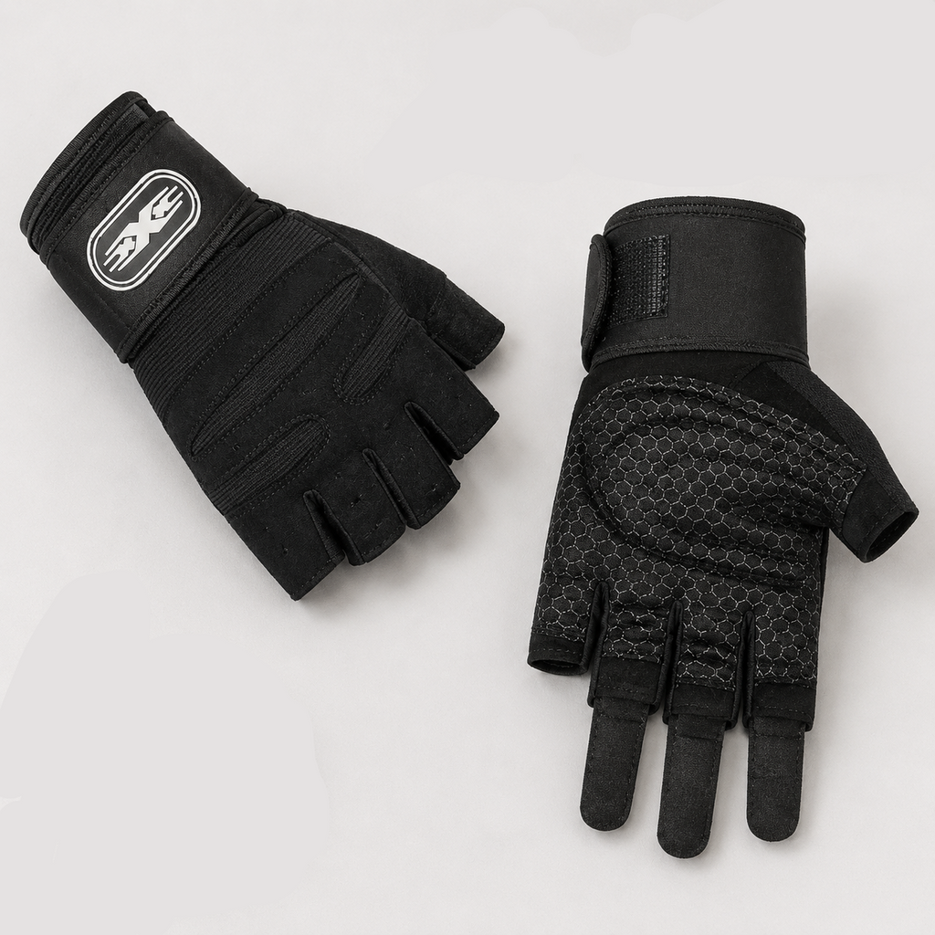 Gants de cyclisme demi-doigts respirants avec rembourrage antichoc
