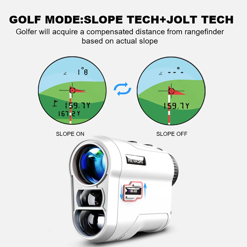 Télémètre Laser Golf et Chasse 1000 m avec Slope, et Verrouillage du Drapeau REVASRI