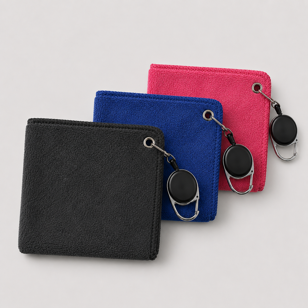 Serviette de Golf Microfibre avec Mousqueton
